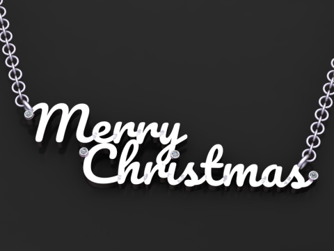 Святкова 3D-модель ювелірних прикрас Веселого Різдвяного намиста 3D Принт Модель