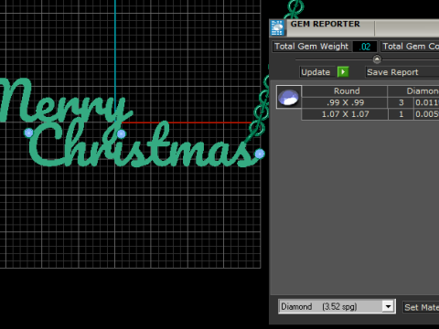 Святкова 3D-модель ювелірних прикрас Веселого Різдвяного намиста 3D Принт Модель
