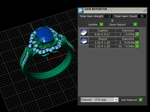 Luxury high-detail 3D engagement ring model 3D Print Model