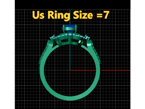 Luxury high-detail 3D engagement ring model 3D Print Model