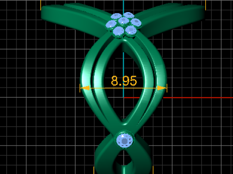 Infinity Bloom Designer-Ring 3D Druckmodell