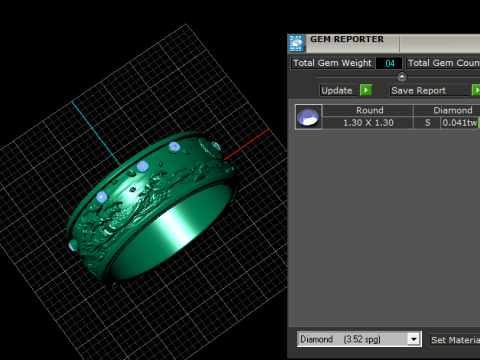 Golden Harmony Sculpted Ring 3d Printable Model 3D Print Model