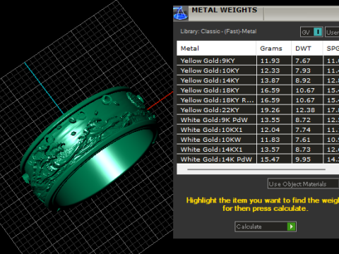 Golden Harmony Sculpted Ring 3d Printable Model 3D Print Model