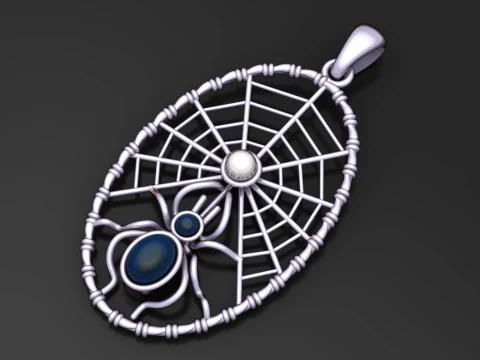 Golden Web Embrace Pendant 3d Printable Model 3D Print Model