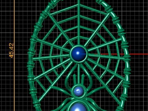 Golden Web Embrace Pendant 3d Printable Model 3D Print Model