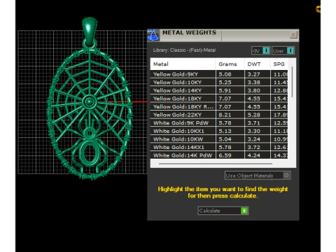 Golden Web Embrace Pendant 3d Printable Model 3D Print Model