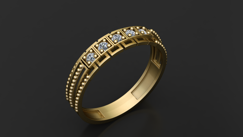 Regal Boncuklu Pırlanta Bant 3d Yazdırılabilir Model 3D Baskı Modeli .c4d .max .obj .3ds .fbx .stl .blend 