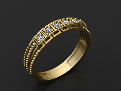 Modelo para impressão 3D Regal Beadline Diamond Band Modelo de Impressão 3D