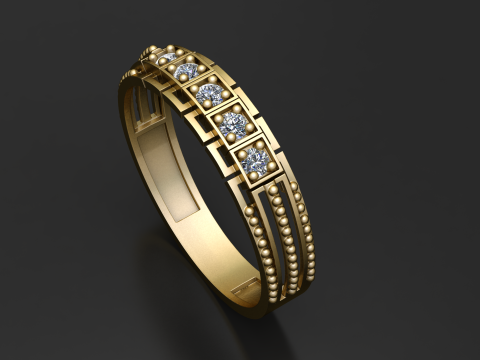 Regal Boncuklu Pırlanta Bant 3d Yazdırılabilir Model 3D Baskı Modeli