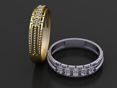 Regal Boncuklu Pırlanta Bant 3d Yazdırılabilir Model 3D Baskı Modeli