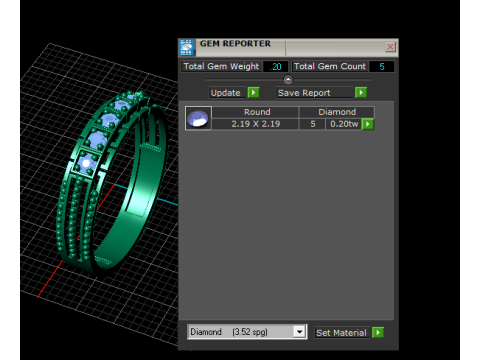 Regal Boncuklu Pırlanta Bant 3d Yazdırılabilir Model 3D Baskı Modeli