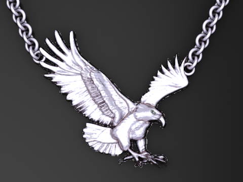 Modello stampabile 3d con pendente Golden Soar Eagle Modello di stampa 3D