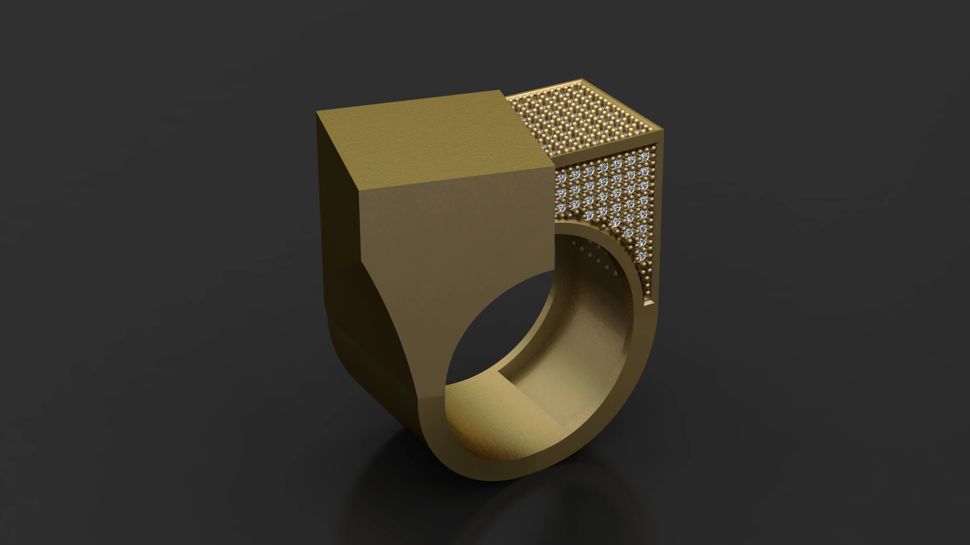 Architectural Cube Luxe Ring 3d printable model 3D Print Model .c4d .max .obj .3ds .fbx .stl .blend 