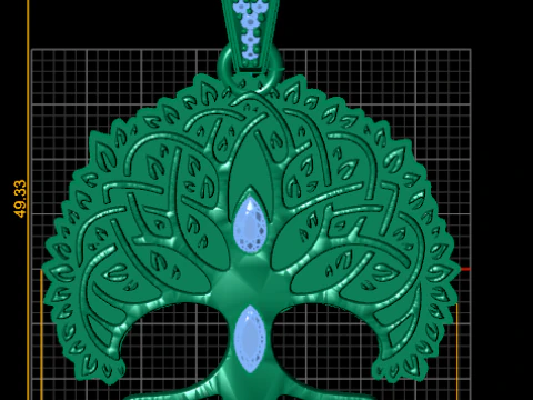 Enchanted Tree of Life Pendant 3D Printable Jewelry Model 3D Print Model