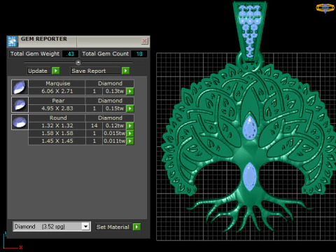 Enchanted Tree of Life Pendant 3D Printable Jewelry Model 3D Print Model