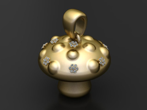 Тривимірна ювелірна модель ювелірного виробу з квітковим фантазійним грибом 3D Принт Модель