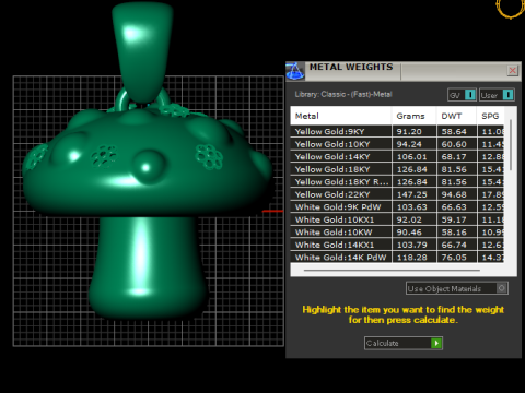 Тривимірна ювелірна модель ювелірного виробу з квітковим фантазійним грибом 3D Принт Модель