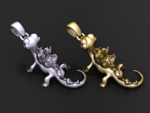 Vlamhagedis charme 3D afdrukbaar schepsel hangermodel 3D printmodel