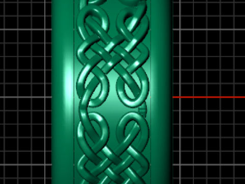Celtycki splot pasjansowy model biżuterii do druku 3D Model do druku 3D
