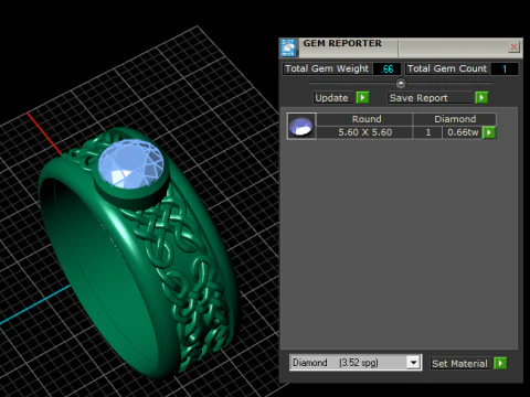 Celtic Weave Solitaire Ring 3D Printable Jewelry Model 3D Print Model