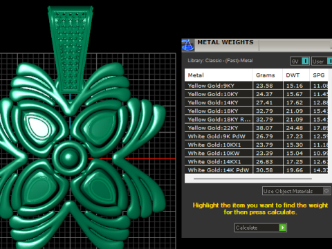 Promienny wisiorek z rubinowym kwiatem Model biżuterii do druku 3D Model do druku 3D