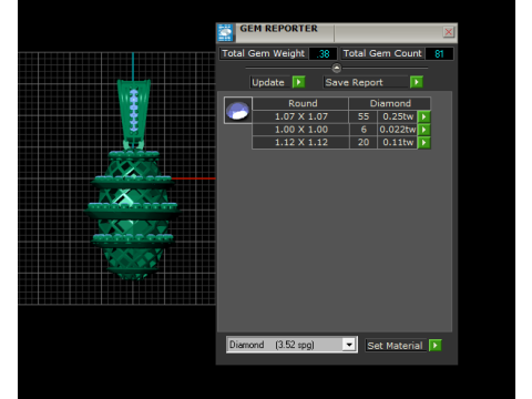 Luxury Spiral Cage Diamond Pendant 3D Printable Jewelry Model 3D Print Model