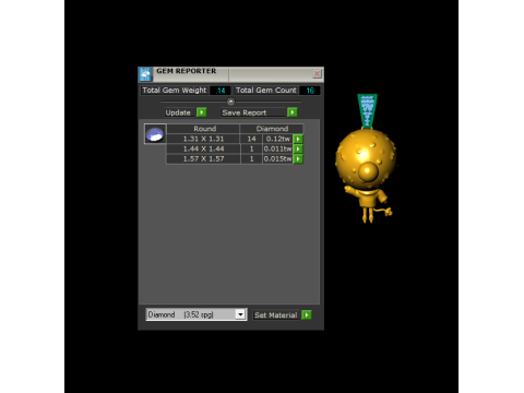 Cute Puffy Ball Character Pendant Diamond Bail 3D Printable Jewelry 3D Print Model