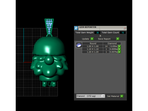 Mini Santa Gnome Pendant Cute Christmas Jewelry 3D Print Model