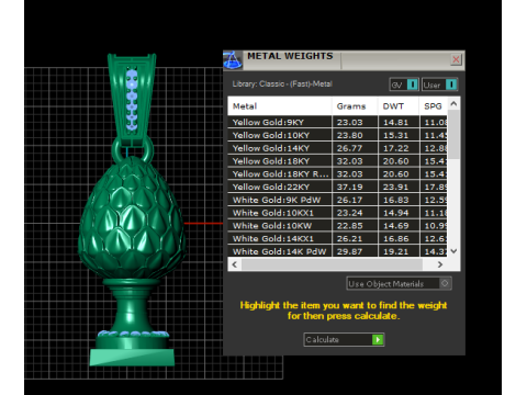皇家松果蛋吊坠奢华钻石底座首饰 STL 3D 打印模型