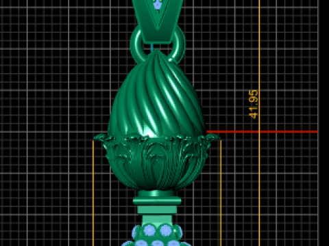 Imperial Royal Crown Egg Pendant Luxury Diamond-Encrusted Jewelry STL 3D Print Model