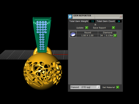 Gitter-Kugel-Anhänger, luxuriöser durchbrochener Kugel-Schmuck, STL 3D Druckmodell
