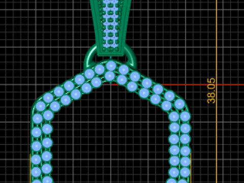 Hexa Halo hanger diamant-steen open zeshoek sieraden STL 3D printmodel