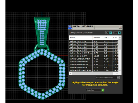Hexa Halo Pendant Diamond-Stone Open Hexagon Jewelry STL 3D Print Model