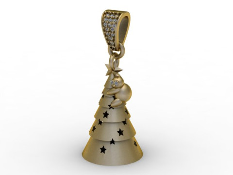 Liontin Monyet Pohon Natal Berbintang Perhiasan Karakter Meriah STL Model Cetak 3D