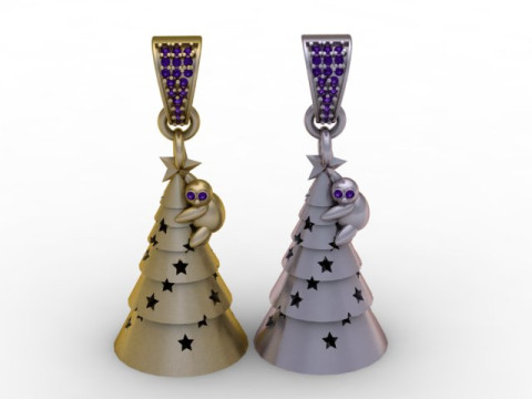 Liontin Monyet Pohon Natal Berbintang Perhiasan Karakter Meriah STL Model Cetak 3D