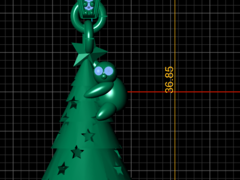 Liontin Monyet Pohon Natal Berbintang Perhiasan Karakter Meriah STL Model Cetak 3D