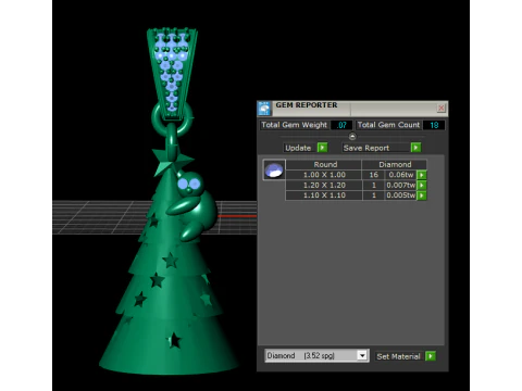 Starry Christmas Tree Monkey Pendant Festive Character Jewelry STL 3D Print Model