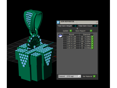 Voxel Gift Box Pendant Pixel Diamond Present Jewelry STL 3D Print Model