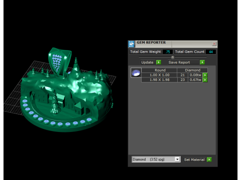 Winter Wonderland Village Pendant Luxury Christmas Landscape Jewelry STL 3D Print Model