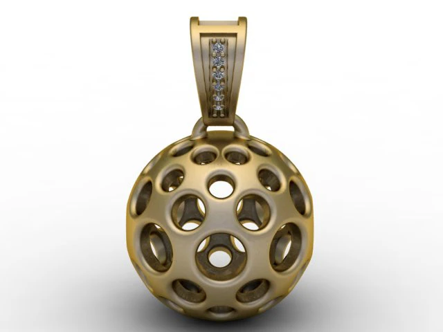GeoSphere Orb Pendant Hollow Multi-Hole Luxury Jewelry STL 3D Print Model .c4d .max .obj .3ds .fbx .stl .blend 