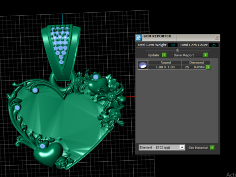 Eternal Bloom Heart Pendant Floral Luxury Romance Jewelry STL 3D Print Model