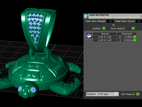 Celestial Turtle Pendant Luxury Sea Spirit Jewelry STL 3D Print Model