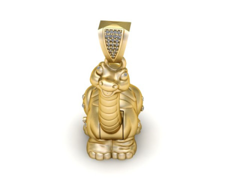 Colgante de camello real Modelo de joyería de oro 3D de lujo imprimible Modelo de impresión 3D