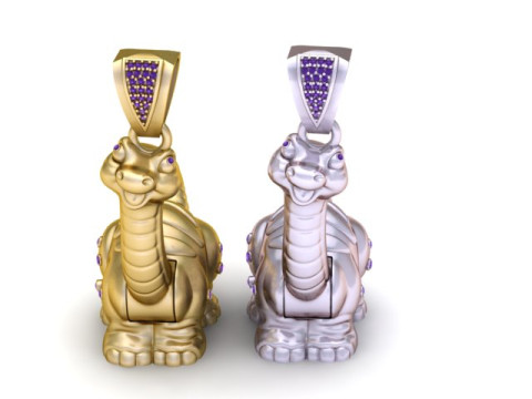 로얄 낙타 펜던트 사치 3D 금 주얼리 모델 인쇄 가능 3D 프린트 모델