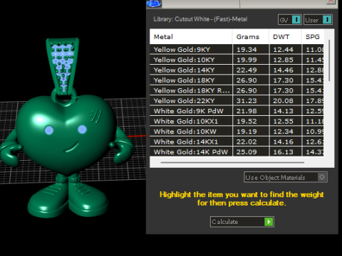 Кулон із милим персонажем із золотим серцем 3D Принт Модель