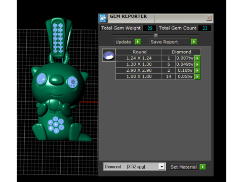 金色卡哇伊小猫吊坠可爱人物首饰 3D 打印模型