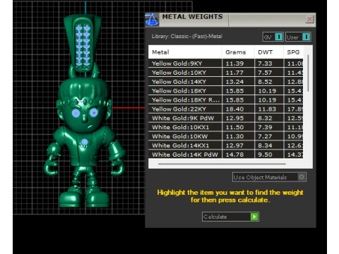 Golden RoboBuddy Pendant Futuristic Character Jewelry 3D Print Model