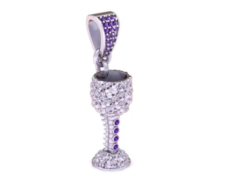 Golden Royal Goblet Pendant Luxury Cup Jewelry 3D Print Model