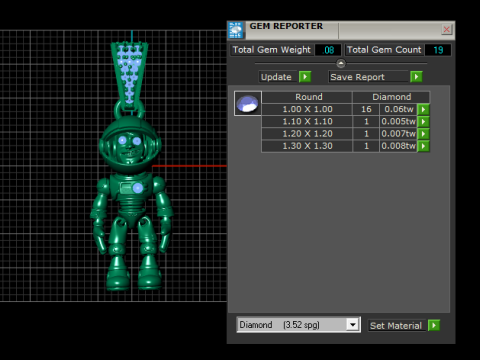 Gouden AstroBot hanger Space Explorer karakter sieraden 3D printmodel