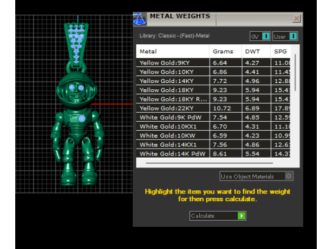 Gouden AstroBot hanger Space Explorer karakter sieraden 3D printmodel